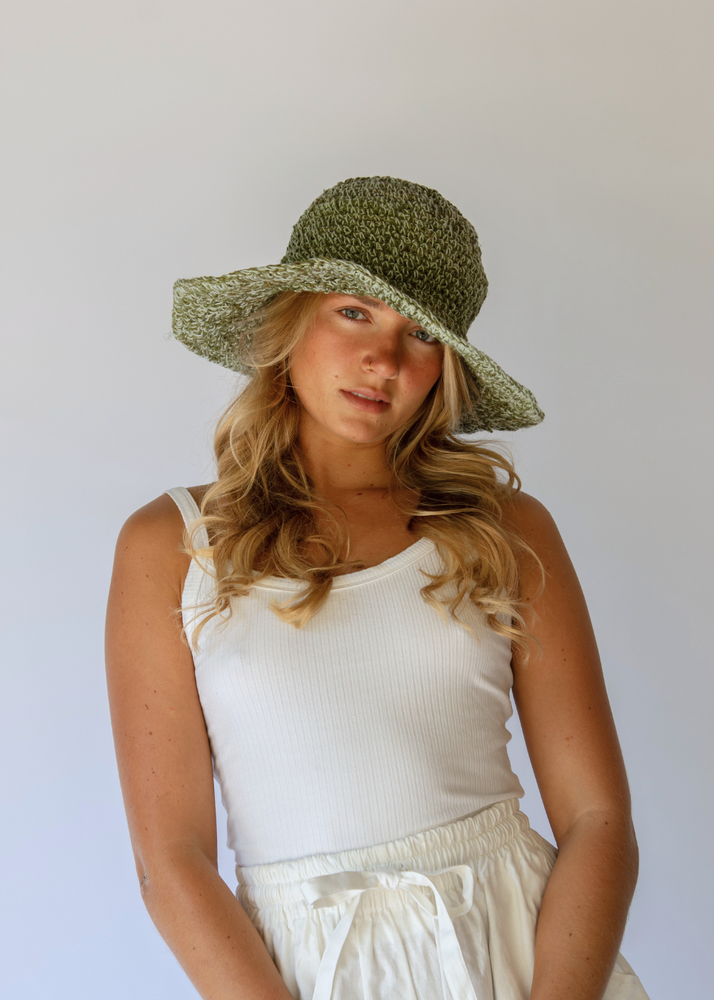 POLLY SHORT BRIM HAT // ALOE