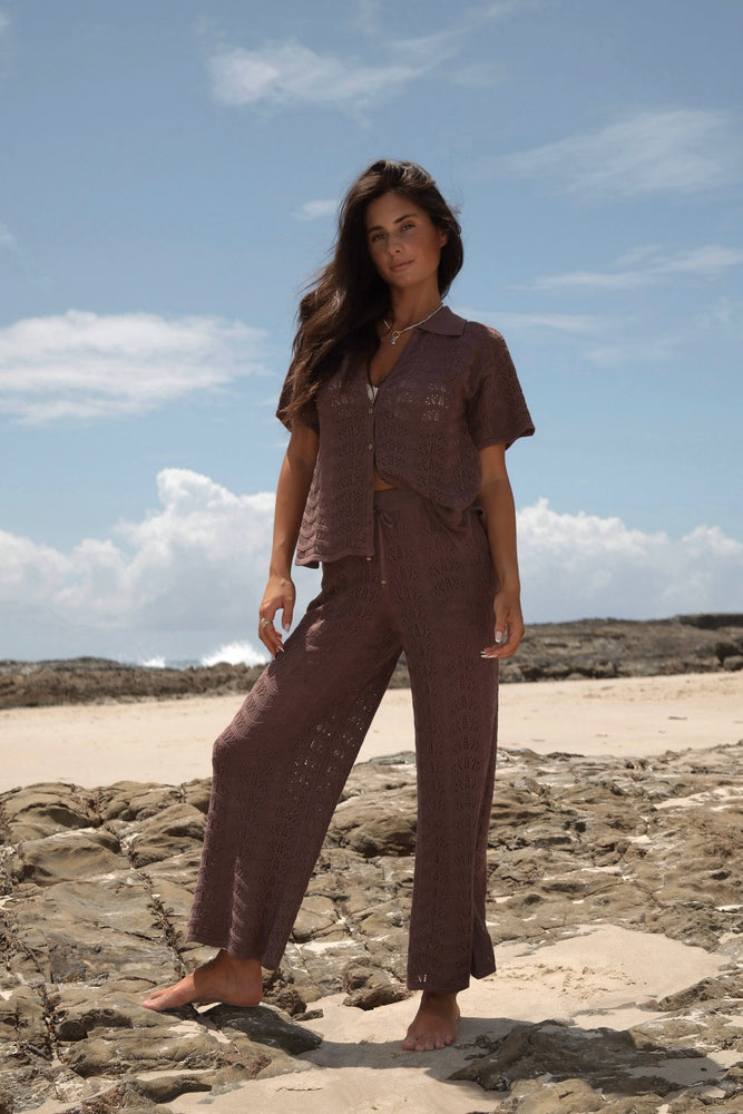 Coven Signature Knit Shirt - Chocolate