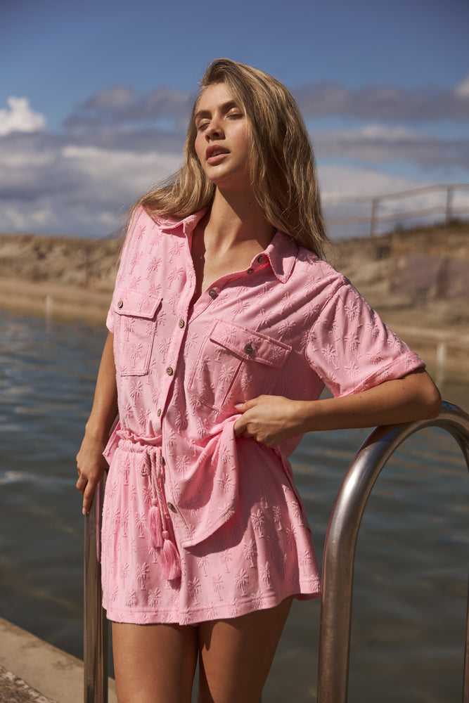 Palm Springs Shirt - Flamingo Pink