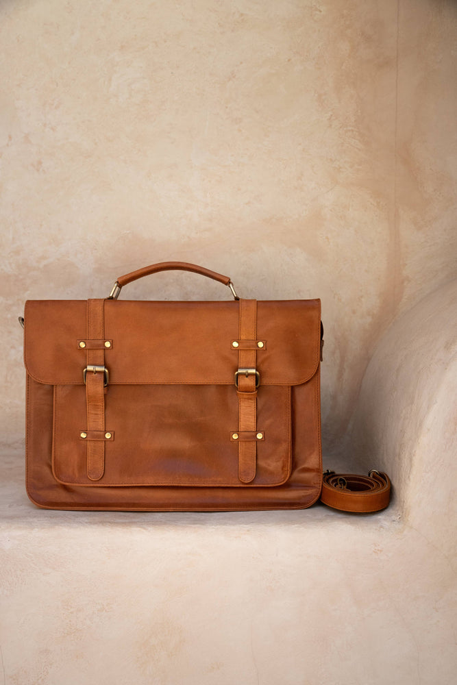 DAY SATCHEL // CHESTNUT ANTIQUE