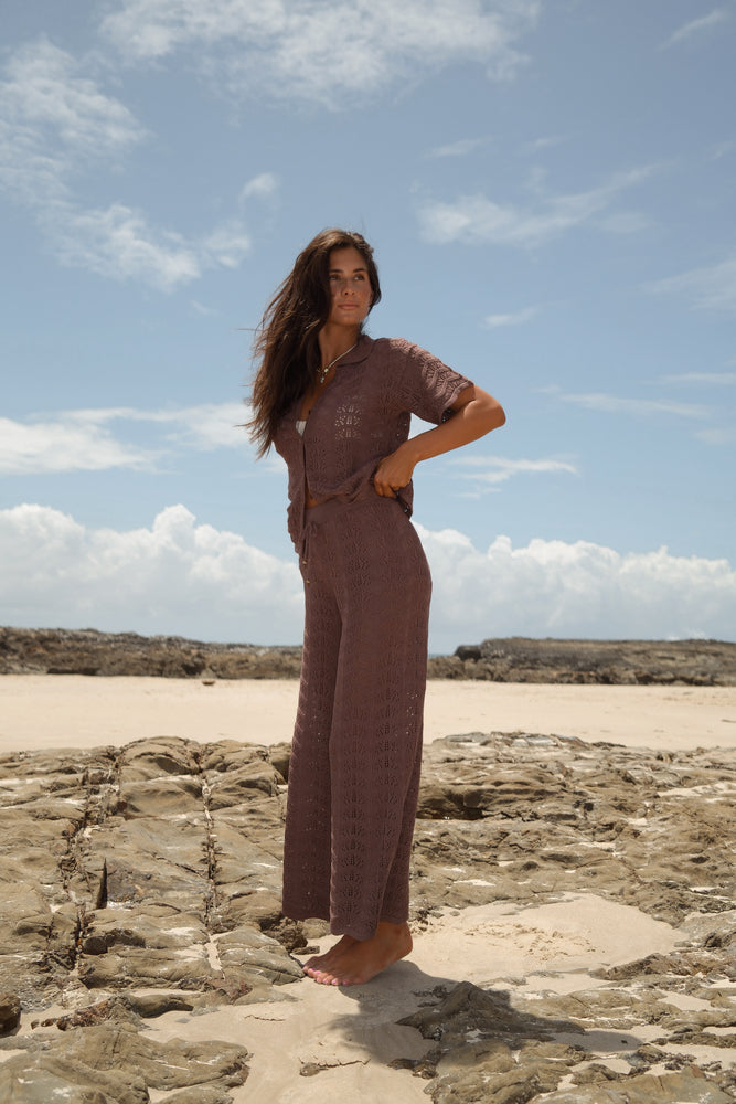 Coven Signature Knit Pants - Chocolate