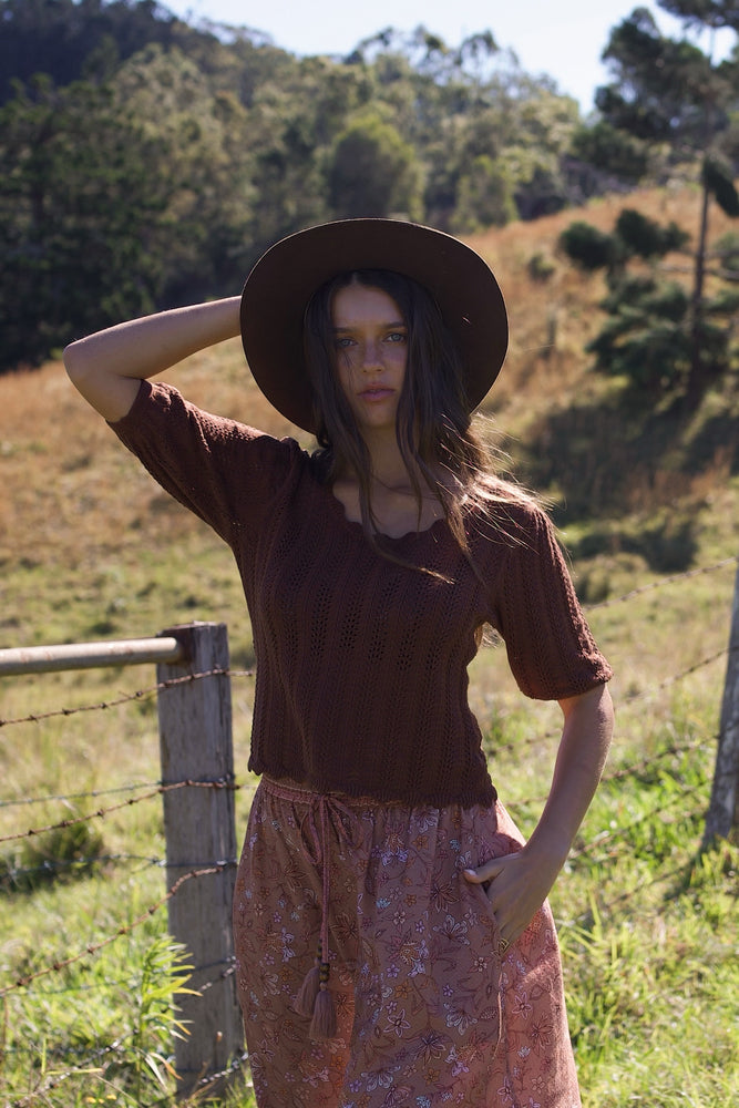 Woodland Knit Top - Brown