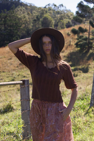 Woodland Knit Top - Brown