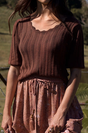 Woodland Knit Top - Brown