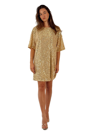 Taylor Sequin Dress - Gold Rush