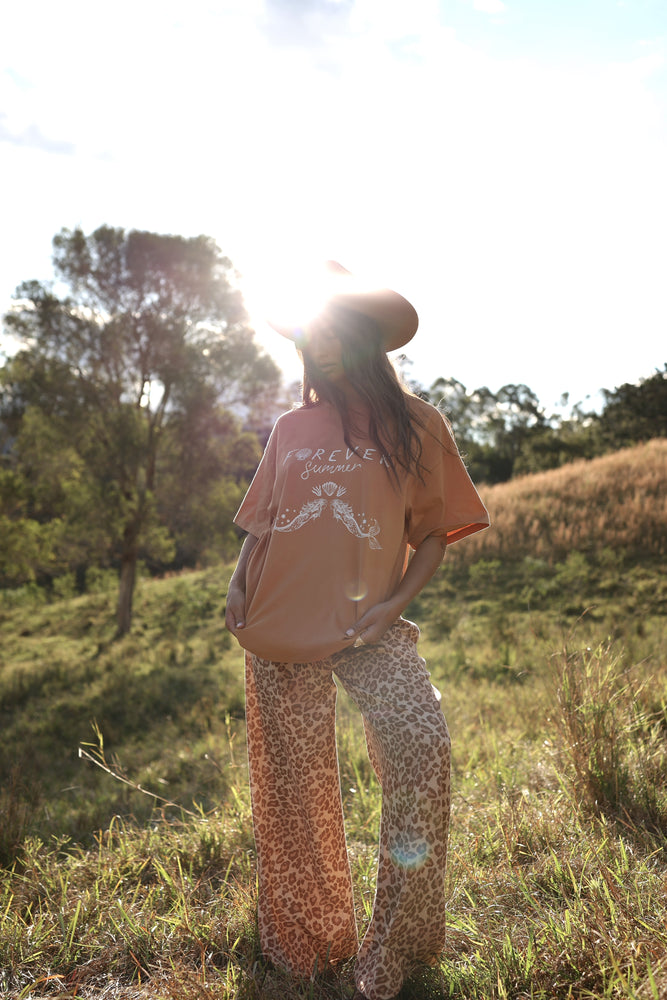 Forever Summer Oversized Tee - Toffee