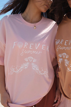 Forever Summer Oversized Tee - Pink