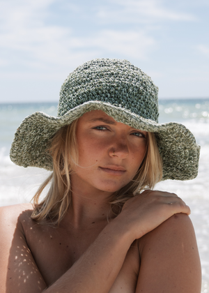 POLLY SHORT BRIM HAT // ALOE