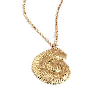 
            
                Load image into Gallery viewer, NAUTILUS SHELL STATEMENT NECKLACE
            
        