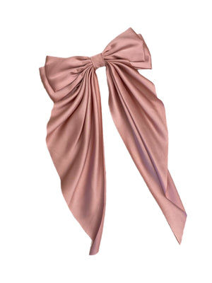 BOW CLIP - DUSTY PINK