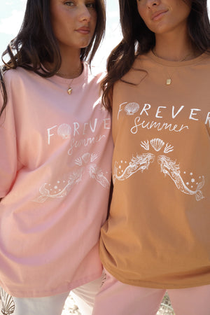 Forever Summer Oversized Tee - Pink