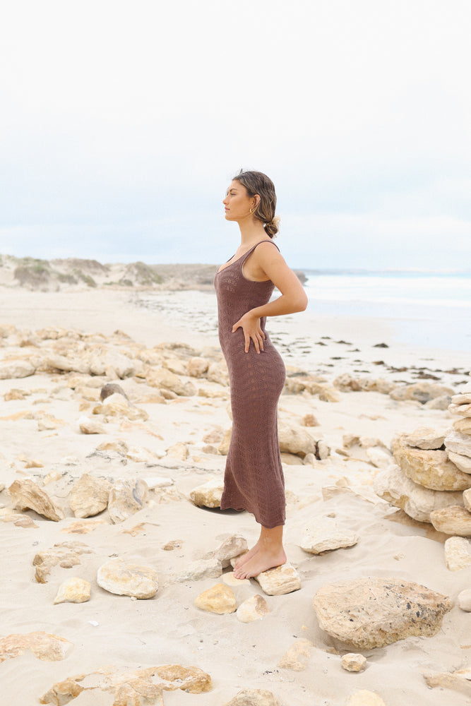 Neapolitan Dreams Knit Dress - Chocolate
