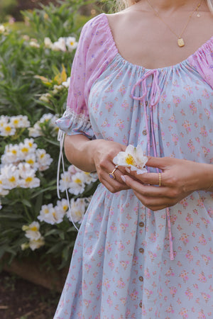 Cottage Mini Dress ~ Periwinkle