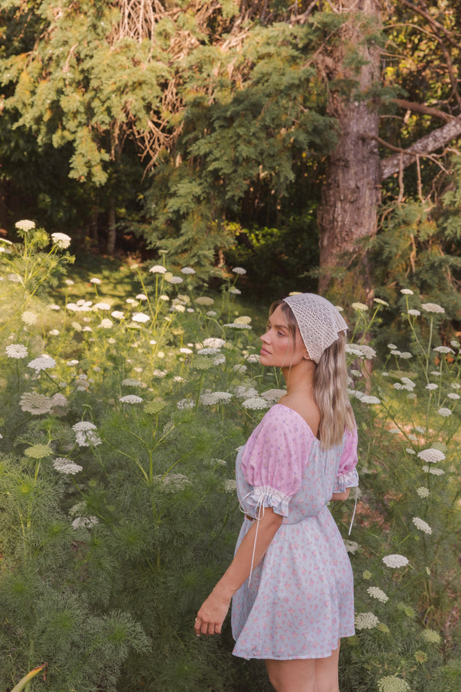 Cottage Mini Dress ~ Periwinkle
