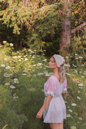 Cottage Mini Dress ~ Periwinkle