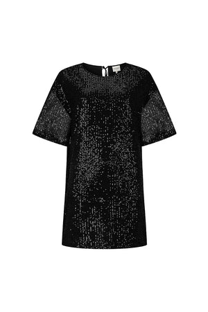 Taylor Sequin Dress - Reputation Black