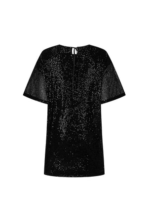 Taylor Sequin Dress - Reputation Black