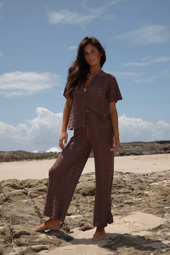 Coven Signature Knit Pants - Chocolate