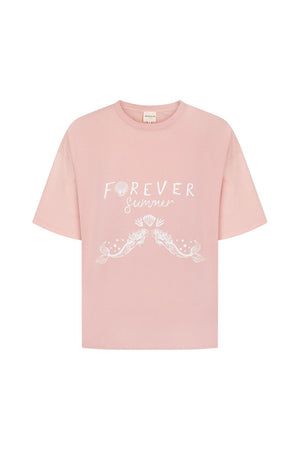 Forever Summer Oversized Tee - Pink