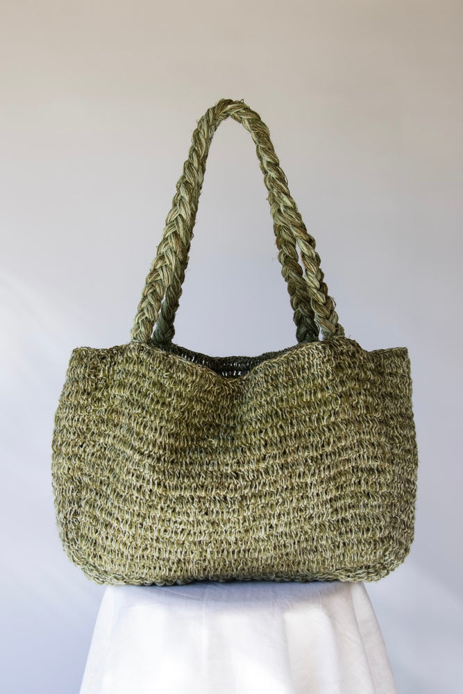 ARTISAN HANDWOVEN TOTE // ALOE