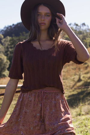 Woodland Knit Top - Brown