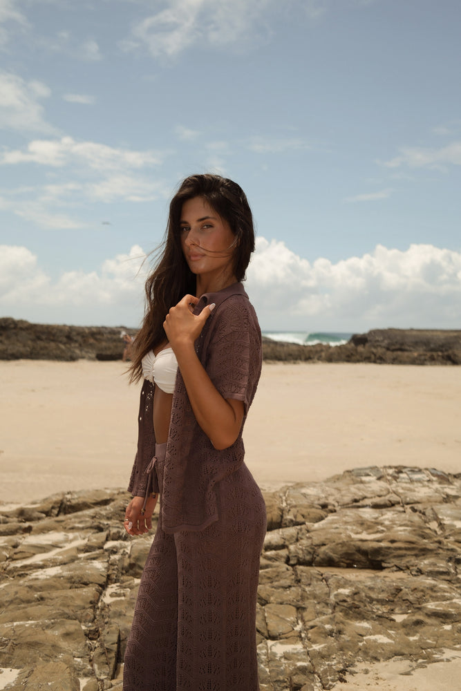 CHOCOLATE KNIT BUNDLE - Signature Knit Shirt & Signature Knit Pants