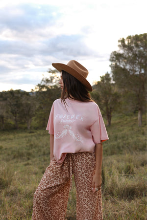Forever Summer Oversized Tee - Pink