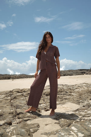 Coven Signature Knit Pants - Chocolate
