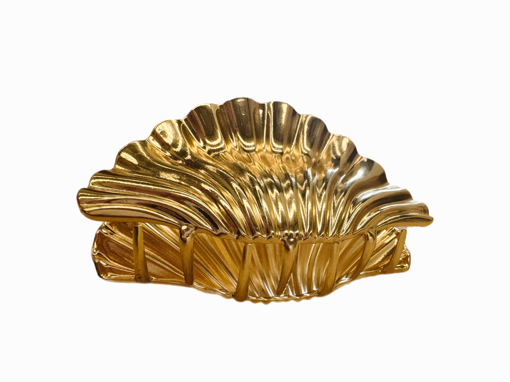 GOLD CLAM CLAW HAIR CLIP