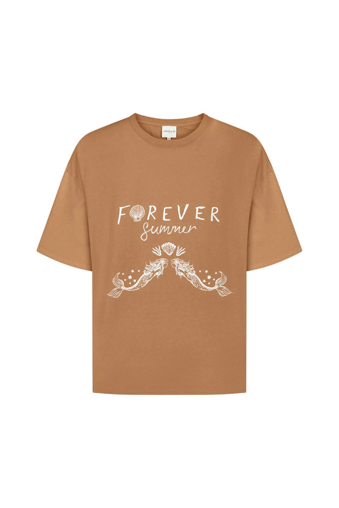 Forever Summer Oversized Tee - Toffee