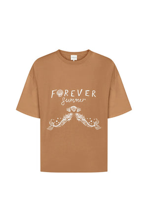 Forever Summer Oversized Tee - Toffee