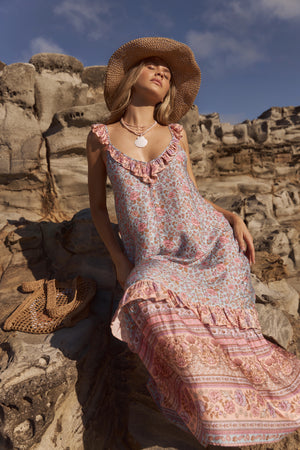 
            
                Load image into Gallery viewer, Seaside Slip Maxi Dress - Ocean
            
        