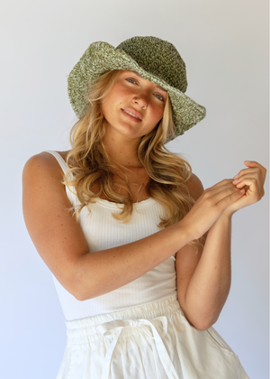POLLY SHORT BRIM HAT // ALOE