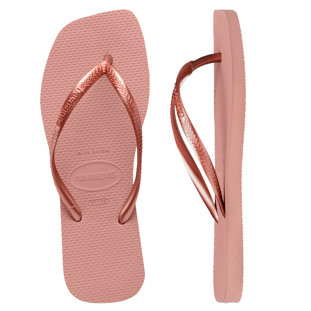 HAVAIANAS SQUARE TOE SLIM - ROSA CROCUS