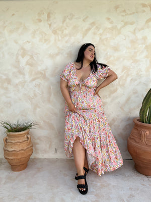 Postcards from Paradise Crop - White floral
